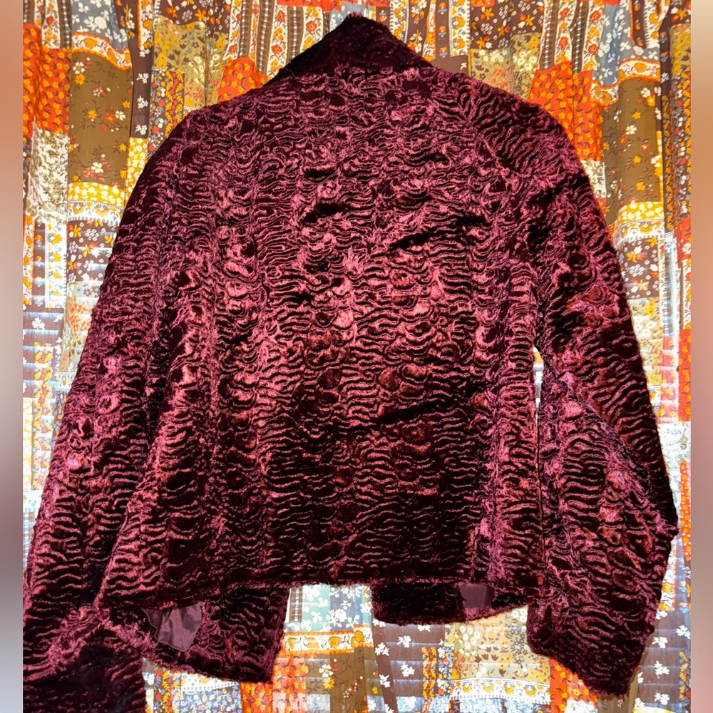 Peck And Peck Red Fuzzy Coat - image 3